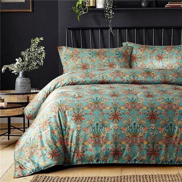 Farmhouse Boho King Comforter Set - 3 Piece Lightweight All Season Bedding - Picture 4 of 8